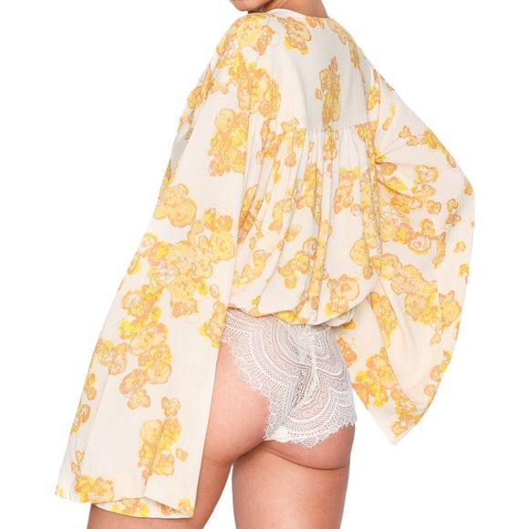 Free People | Intimately FP Forties Feels Bell Sleeve Floral Bodysuit - Medium - Picture 5 of 9